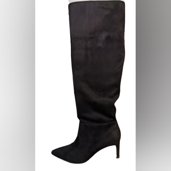 NIB BCBGENERATION black Marlo micro suede pointed toe pull on stilleto heel - Picture 2 of 11